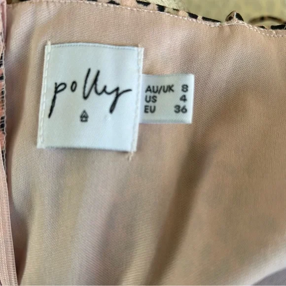 PRINCESS POLLY Women’s Pink Cheetah Print Mini Dress Size 4 - Picture 4 of 4